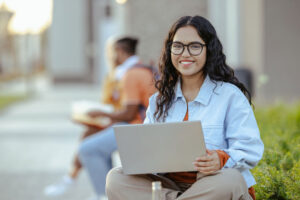 smiling student on campus