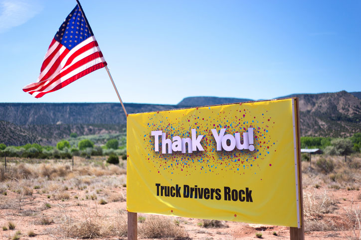 thank you on truck drivers rock