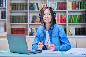 young woman online