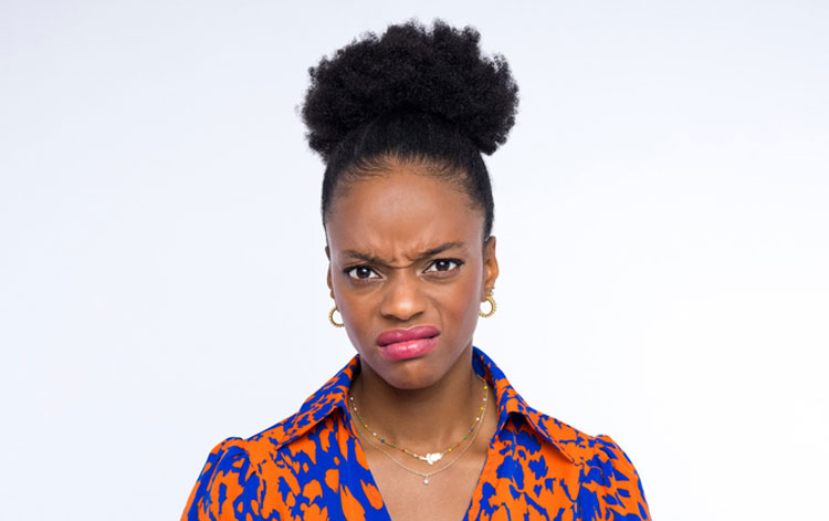 angry young woman staring 