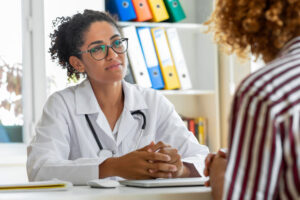 understanding counselor talking with patient